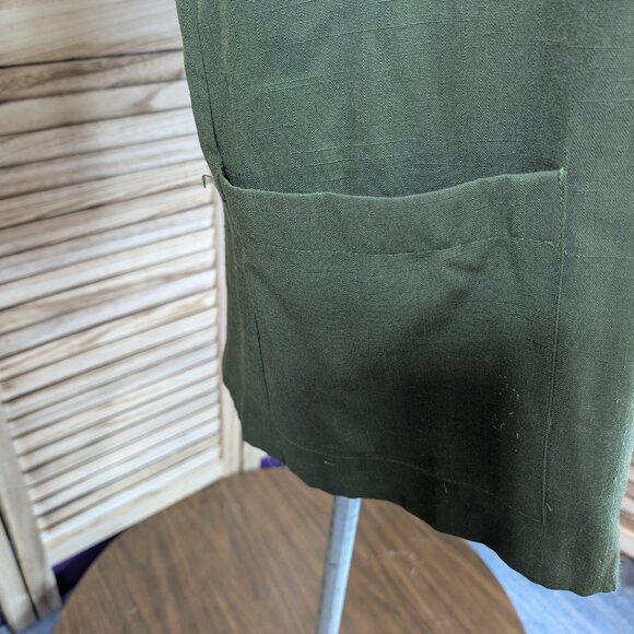 Sellecca VINTAGE Olive Green Blazer with Gold Button Shoulder Pads Size 18 - Picture 3 of 10